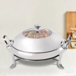 Plat de service de buffet (argenté) - chauffe de buffet ronde 3l - chauffe - plat en acier inoxydable ... Plat de service de buffet (argenté) - chauffe de buffet ronde 3l - chauffe - plat en acier inoxydable ...