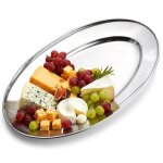 Plat de service ovale vilde - acier inoxydable - 34 x 215 x 3 cm - argent�