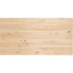 Plateau de bureau en pin massif 120 x 60 x 18 cm
