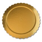 Plateaux en carton ronds dorés - guardini - lot de 3 - 31 cm de diamètre - jetables Plateaux en carton ronds dorés - guardini - lot de 3 - 31 cm de diamètre - jetables
