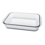 Plateau à four rectangulaire plat à gratin moule de cuisson en verre capacité 5 l Plateau à four rectangulaire plat à gratin moule de cuisson en verre capacité 5 l