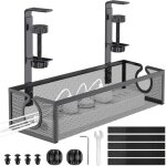 Plateau de gestion des c�bles sous le bureau maille sans per�age?c�bles et des bo�te multiprises organisateur ...