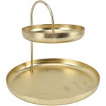 Plateau en m�tal � 2 �tages support de buffet de bonbons de collation de fruits de petit g�teau de dessert ...