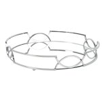 Plateau rond miroir argent 30cm - elian