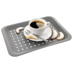Plateau de service antid�rapant - orion - 33x23 cm - gris - antid�rapant - rectangulaire - bords profil�s ...