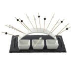 Plateau de service - original - 5 pièces - ardoise - asymétrique - pour apéritifs entre amis Plateau de service - original - 5 pièces - ardoise - asymétrique - pour apéritifs entre amis
