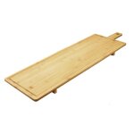 Plateau de service pour repas tablette avec poigne rectangulaire en bambou - longueur 88 x profondeur ...