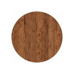 Plateau de table en ch�ne massif - vidaxl - ronde - r�versible - 70x70x4 cm - marron clair - usage int�rieur ...