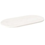 Plateau de table - dessus de table blanc 100x50x25 cm bois de pin massif ovale shl35652 Plateau de table - dessus de table blanc 100x50x25 cm bois de pin massif ovale shl35652