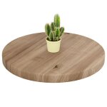 Lamo manufaktur plateau de table rond 50 cm en bois naturel�paisseur : 40 mmcouleur : marron noisette ...