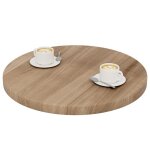 Plateau table rond 100 cm bois massif rustique 40 mm pour table basse ou table dappoint - lamo
