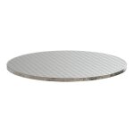Plateau de table rond en agglom�r� et inox 70 cm - oviala