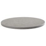 Plateau de table rond en mélaminé 60 cm béton ciré - oviala Plateau de table rond en mélaminé 60 cm béton ciré - oviala
