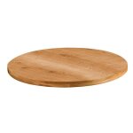 Plateau de table rond en mlamin 60 cm bois clair - oviala
