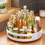 Plateau tournant 360� lazy susan placard cuisine 30cm rotatif �tag�re � �pices rangement et organisation ...