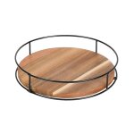 Plateau tournant en bois plateau tournant pour organisateur de cuisine plateau tournant � 360 degr�s ...