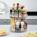 Plateau tournant epices rotatif lazy susan organisateur organizer de rangement cuisine d�tag�re(23cm ...