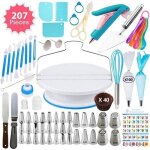 Plateau tournant de gteau kit de ptisserie 207 pcs dcoration professionnel ustensiles kit pour glaage ...