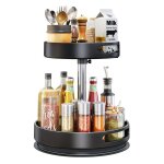 Plateau tournant métallique 2 niveaux sayzh ? étagère à épices ajustable pour cuisine ou garde - manger ... Plateau tournant métallique 2 niveaux sayzh ? étagère à épices ajustable pour cuisine ou garde - manger ...