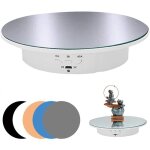 Plateau tournant motoris� 90 - 180 - 360 degr�s charge 8 kg diam�tre 20 cm (blanc)