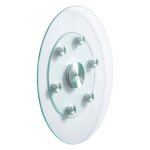 Plateau tournant rond - duoku - 610 mm - verre tremp� - aluminium - 360� rotatif