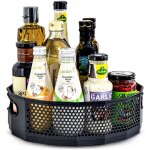 Plateau tournant support � �pices rotatif en plastique pour �pices condiments rangement de cuisine plateau ...