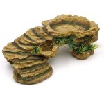 Plateforme pour tortues plate - forme pour reptiles terrarium en imitation de roche cachette en rsine ...
