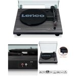 Platine disque vinyle - lenco - ls - 10bk - 33 / 45 tours - semi - automatique - 2 haut - parleurs intgrs ...
