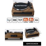 Platine disque vinyle - lenco - tt - 110bkrd - bluetooth 5. 0 - 2 haut - parleurs intgrs - vintage ...