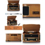 Platine disque vinyle - retro - tcd - 2551wd - bluetooth 5. 0 - radio - lecteur cd - vintage