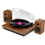 Platine vinyle platine bluetooth 3 vitesses avec haut - parleurs st�r�o en bois naturel
