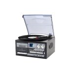 Platine vinyle bluetooth 5. 0 - tourne - disque multifonctions 10 w rms cd cassette fm enregistrement ...