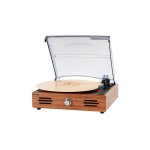 Platine vinyle bluetooth 5. 0 - tourne - disque 5 w rms 33 / 45 / 78 tours design bois avec capot - h�tre ...