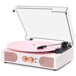 Platine vinyle bluetooth - tanlanin - te2030 - lecteur vinyle  3 vitesses - enceintes intgres - automatique ...