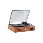 Platine vinyle - bolaris - oxford - bluetooth 5. 0 - haut - parleurs intgrs - marron