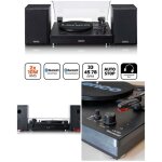 Platine vinyle - lenco - ls - 101bk - bluetooth - 3 vitesses - 2 haut - parleurs 10w rms