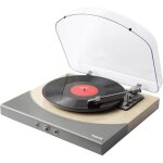 Platine vinyle usb ion premierlpwood avec hp aux et bluetooth - naturel - semi - automatique - 33 / 45 ...