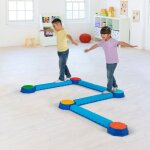 Play factory jeu déquilibre lot de 4 poutres et 5 plots Play factory jeu déquilibre lot de 4 poutres et 5 plots