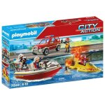 Playmobil - city action 71569 intervention des pompiers sur leau