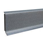 Plinthe pvc rigide 12. 8 x 60 x 2500 mm l�vre souple teint�e dans la masse by proviston basalte