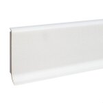 Plinthe pvc rigide 12. 8 x 60 x 2500 mm lvre souple teinte dans la masse by proviston blanc