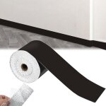 Plinthe souple autocollante - marque - 10 cm x 5 m - pvc impermable - flexible - noir plinthe pvc