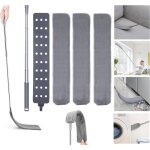 Plumeau telescopique - nettoyeur de poussi�re r�tractable gap avec 2 housses en microfibre pour sous ...