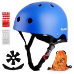 Plusawa casque v�lo enfant casque ajustable 48 - 58cm multi - sports 2 - 15 ans pour trottinette skate ...