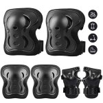 Plusawa set de protection enfant genouill�res coudi�res prot�ge - poignets lumineux r�glable pour skate ...