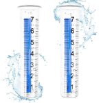 Pluviomètre transparent de 8 capacités avec de grands chiffres résistant aux fissures pour jardin et ... Pluviomètre transparent de 8 capacités avec de grands chiffres résistant aux fissures pour jardin et ...