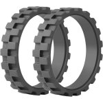 Pneus roues pour irobot roomba sries 500 600 700 800 et 900 (pack 2 units) antidrapant (2 pice noir) ...