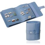 Pochette bijoux voyage trousse bijoux voyage cuir pu pliable pochettes rouleaux  bijoux pochette a bijoux ...