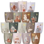 Pochette calendrier de lavent vide  remplir soi meme 24 pcs sacs en papier avec autocollants numrots ...