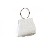 Pochette crmonie - nyls cration - petit sac de soiree blanc strass pochette femme mariage paillettes ...